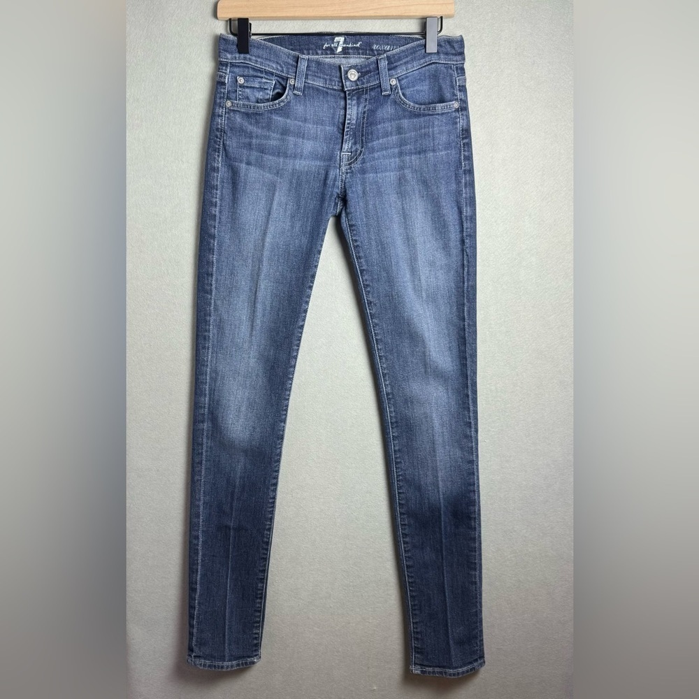7 For All Mankind Jeans Womens Roxanne Skinny Blue Pants Denim Medium Wash 27